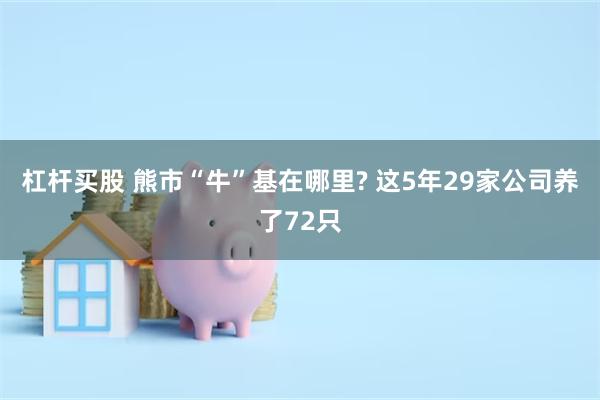杠杆买股 熊市“牛”基在哪里? 这5年29家公司养了72只