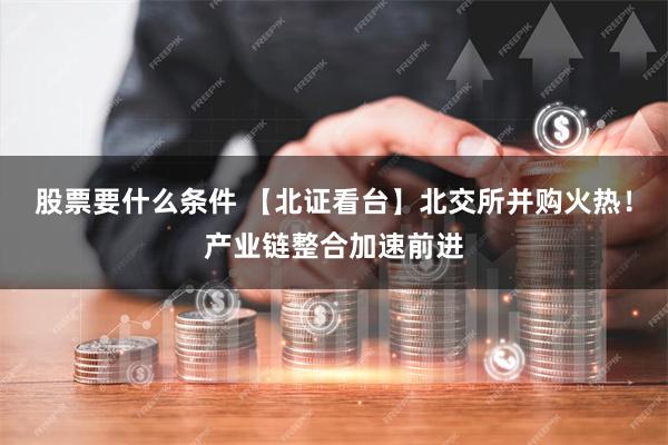 股票要什么条件 【北证看台】北交所并购火热！产业链整合加速前进