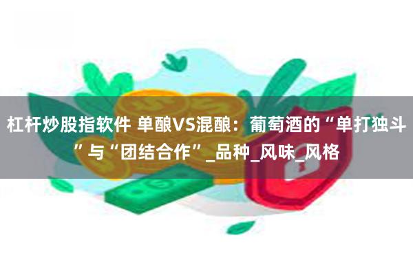 杠杆炒股指软件 单酿VS混酿：葡萄酒的“单打独斗”与“团结合作”_品种_风味_风格